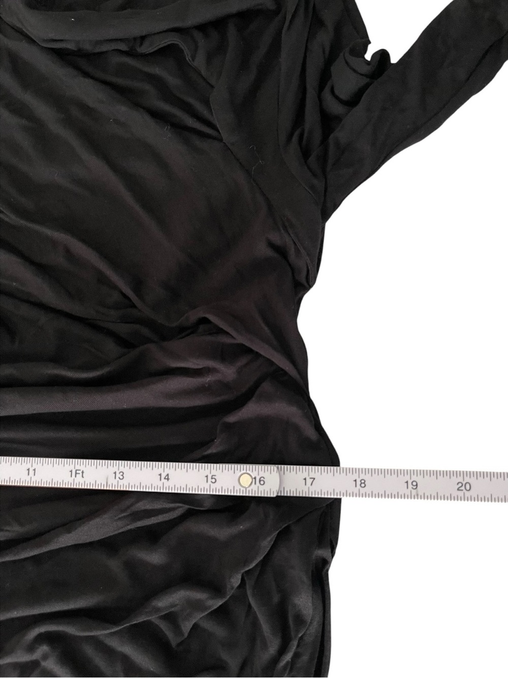 Helmut Lang Scala Dress M Black Draped Cutout Open Back Asymmetrical Midi - Picture 6 of 12